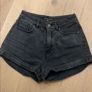 Black jeans shorts